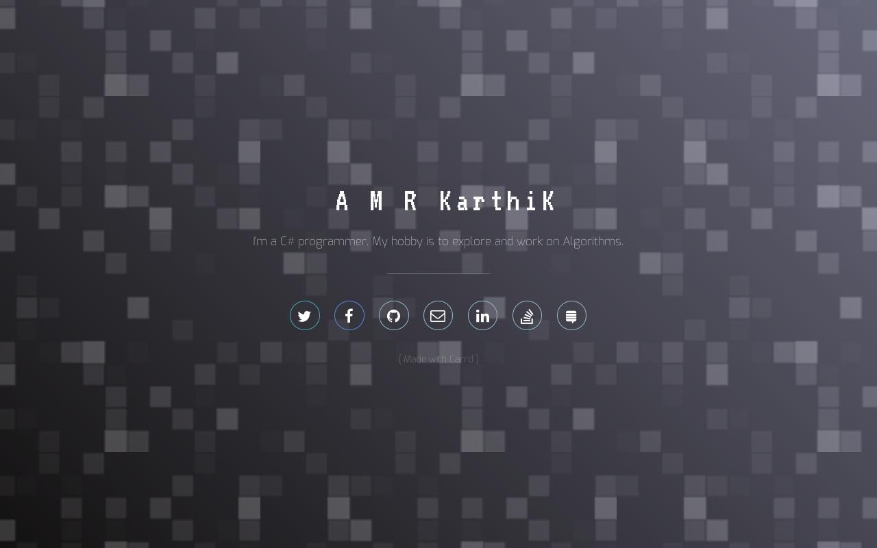Carrd profile picture for @karthik